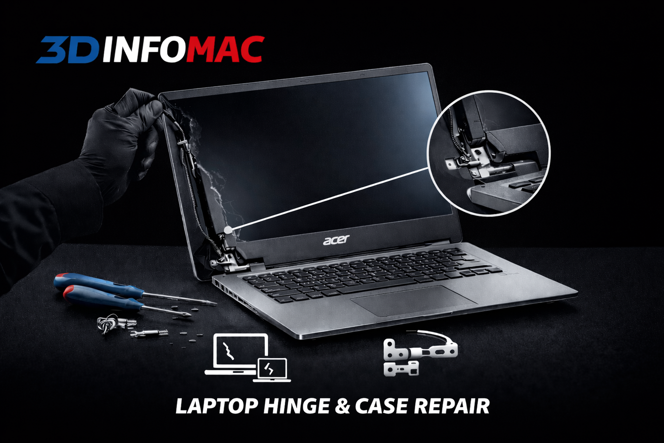 Coque arrière LCD bleu marine neuve pour Acer Swift Edge SFA16-41 N22C8-