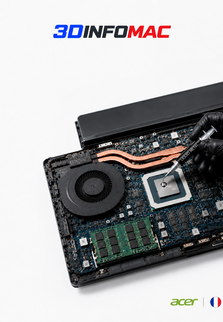 Comment appliquer du métal liquide dans un acer nitro predator