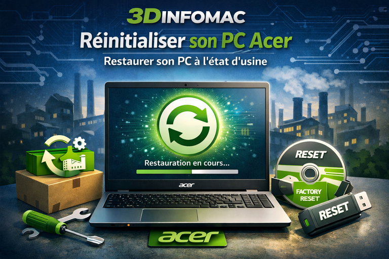 Réinitialiser son PC acer : restaurer son PC à l’état d’usine